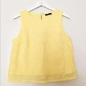 Yellow lace top